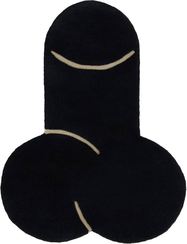 Photo: Carne Bollente Black Floor Is Lava Rug