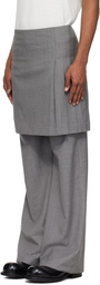Ashley Williams Gray Kilt Trousers