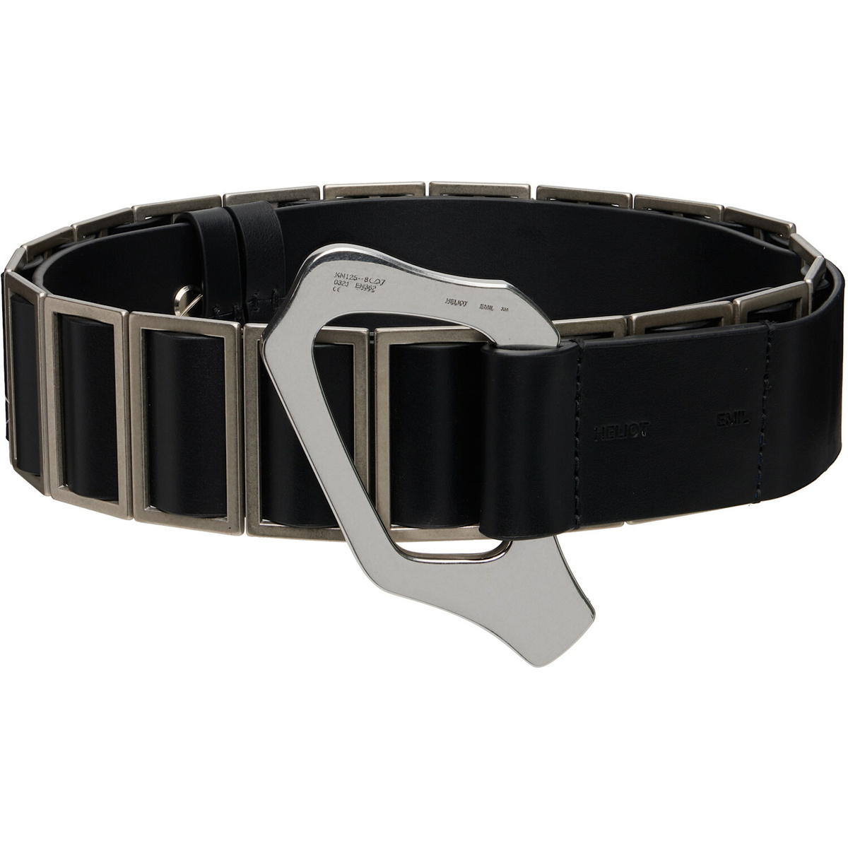 HELIOT EMIL Black Leather Carabiner Belt Heliot Emil