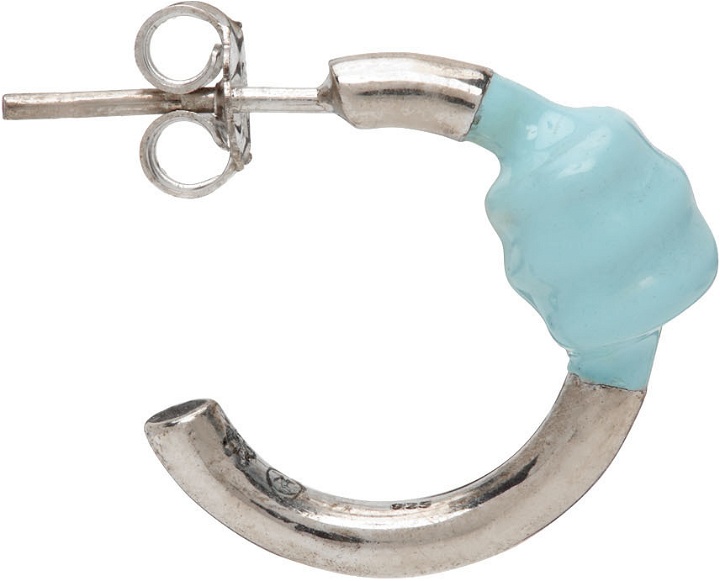 Photo: Marshall Columbia SSENSE Exclusive Blue Alan Crocetti Edition Knot Hoop Earring