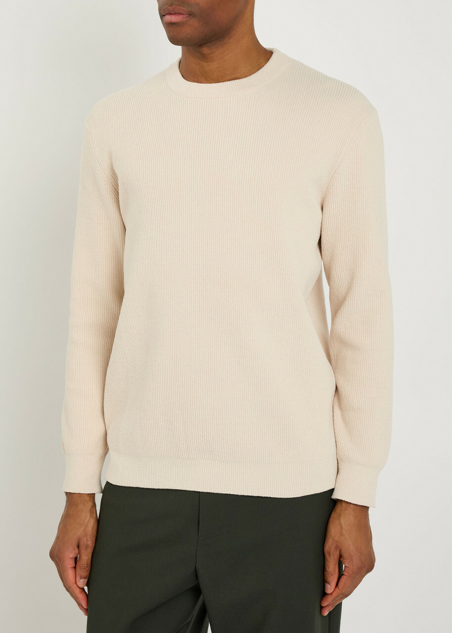 NN07 Danny Ribbed Knit Jumper Ivory