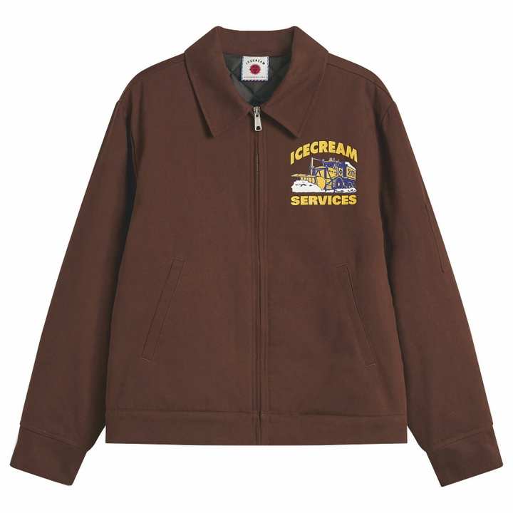 Photo: ICECREAM Men's IC Services Quilted Work Jacket in Brown