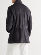 DUNHILL - Suede Field Jacket - Gray