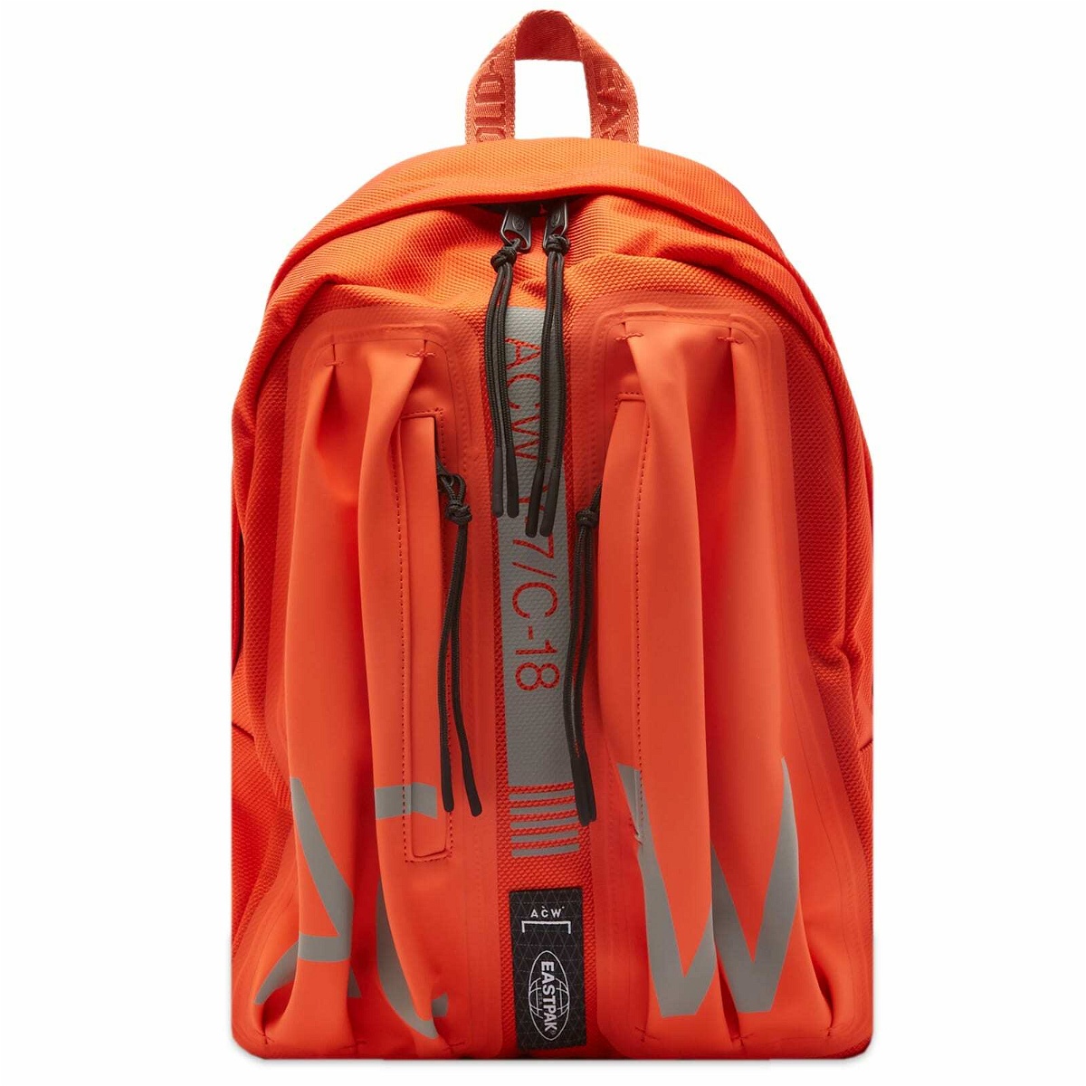 Photo: A-COLD-WALL* x Eastpak Large Backpack in Rich Orange/Light Grey