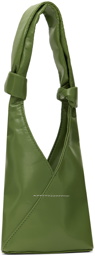 MM6 Maison Margiela Green Mini Triangle Knotted Bag