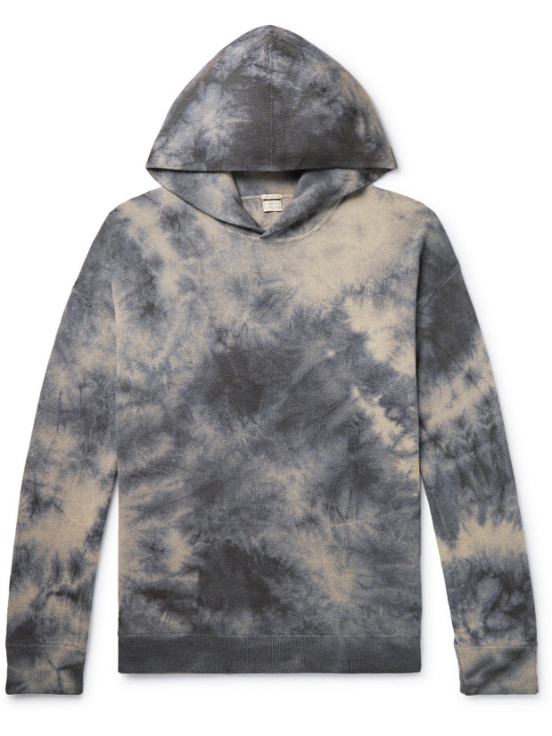 Photo: MASSIMO ALBA - Tie-Dyed Cashmere Hoodie - Blue - L