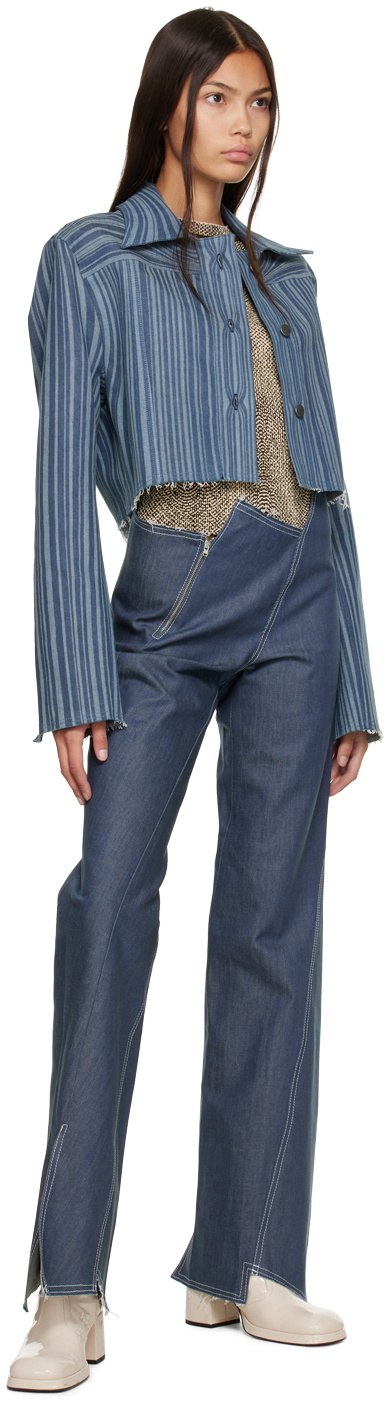 Anne Isabella Blue Asymmetric Jeans