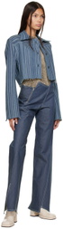Anne Isabella Blue Asymmetric Jeans