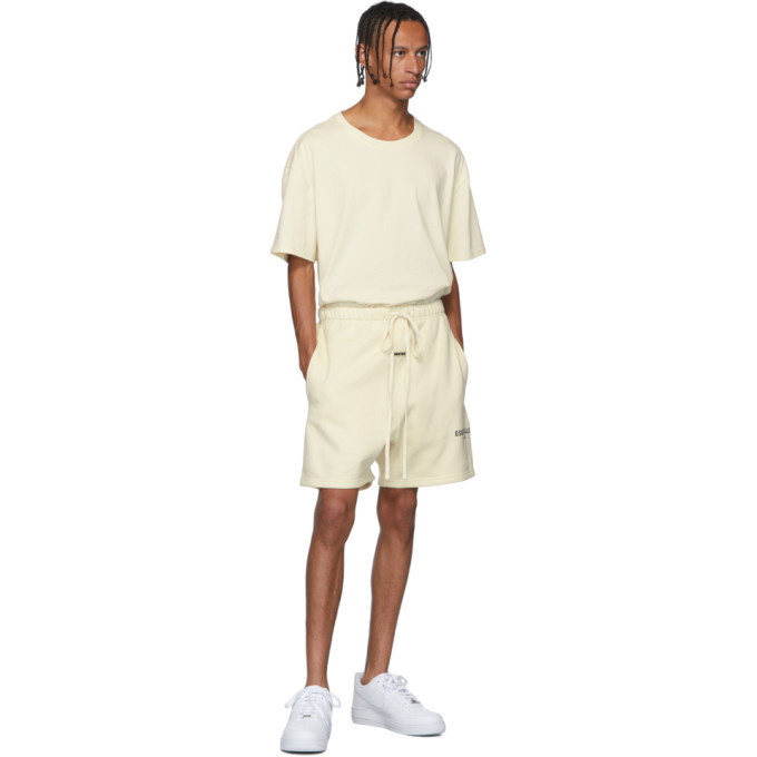 Essentials Off-White Reflective Logo Sweat Shorts