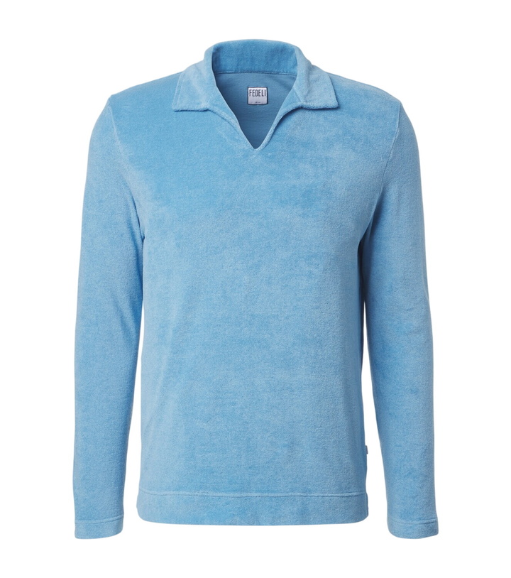 Photo: Fedeli Cotton terry polo shirt