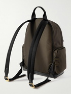 TOM FORD - Leather-Trimmed Recycled-Nylon Backpack