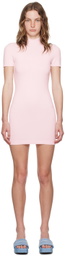 alexanderwang.t Pink Logo-Embossed Minidress
