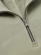 AGOLDE - Idris Cotton-Jersey Half-Zip Sweatshirt - Green
