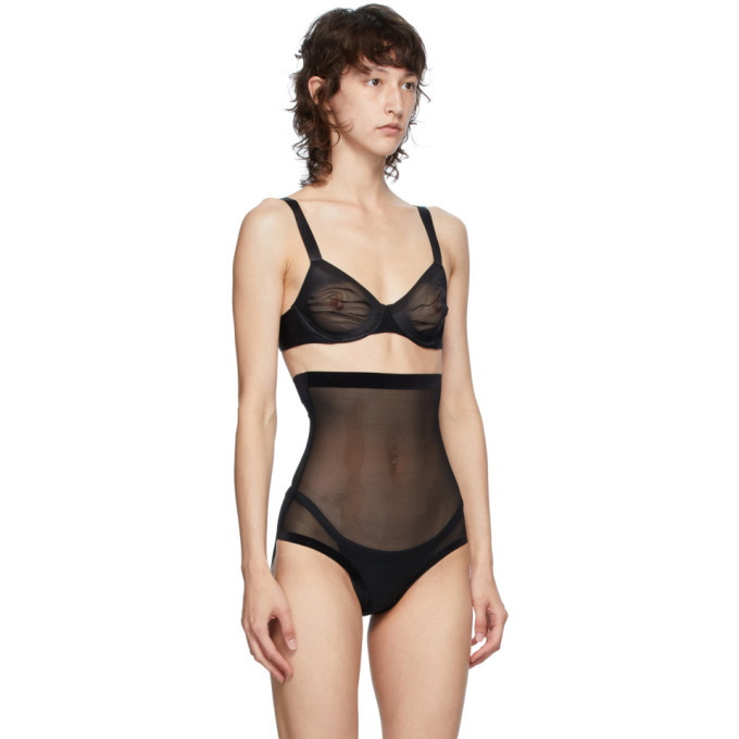 $110 NEW WOLFORD Solid Black SHEER TOUCH SKIN Bra Size EUR-80C US