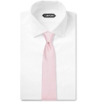 TOM FORD - 8cm Silk and Linen-Blend Jacquard Tie - Men - Pink