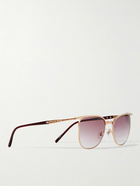 Matsuda - D-Frame Rose Gold-Tone and Acetate Sunglasses