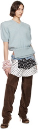ALL-IN White & Black Polka Dot Triple Miniskirt