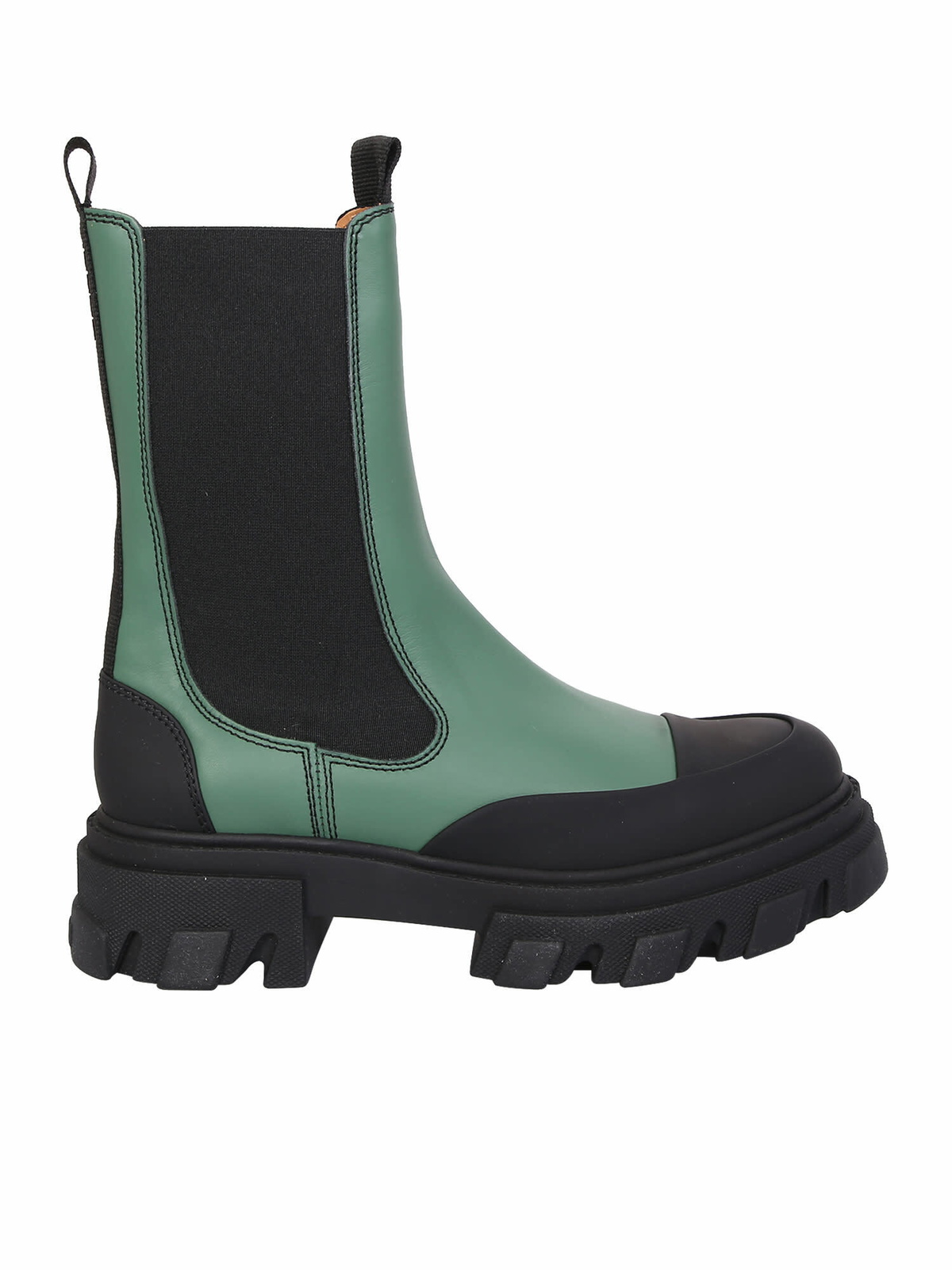 【GANNI】ミッドシャフト バイカーブーツ Ganni Biker tubular mid shaft boots for Women - Black in UAE