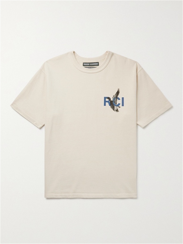 Photo: Reese Cooper® - Printed Cotton-Jersey T-shirt - White