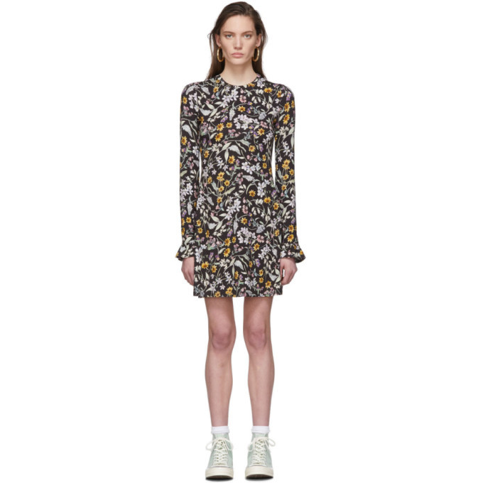 Photo: Les Reveries Black Floral Open-Back Dress