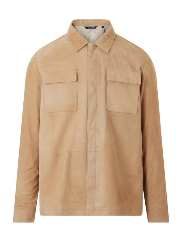Photo: Peter Millar - Featherweight Suede Jacket - Brown