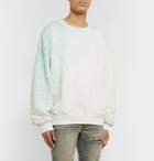 AMIRI - Distressed Tie-Dyed Loopback Cotton-Jersey Sweatshirt - White