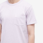 Velva Sheen Men's Pigment Dyed Pocket T-Shirt in Wisteria