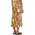 3.1 Phillip Lim Orange Floral Multi Slit Skirt
