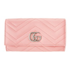 Gucci Pink GG Marmont 2.0 Wallet