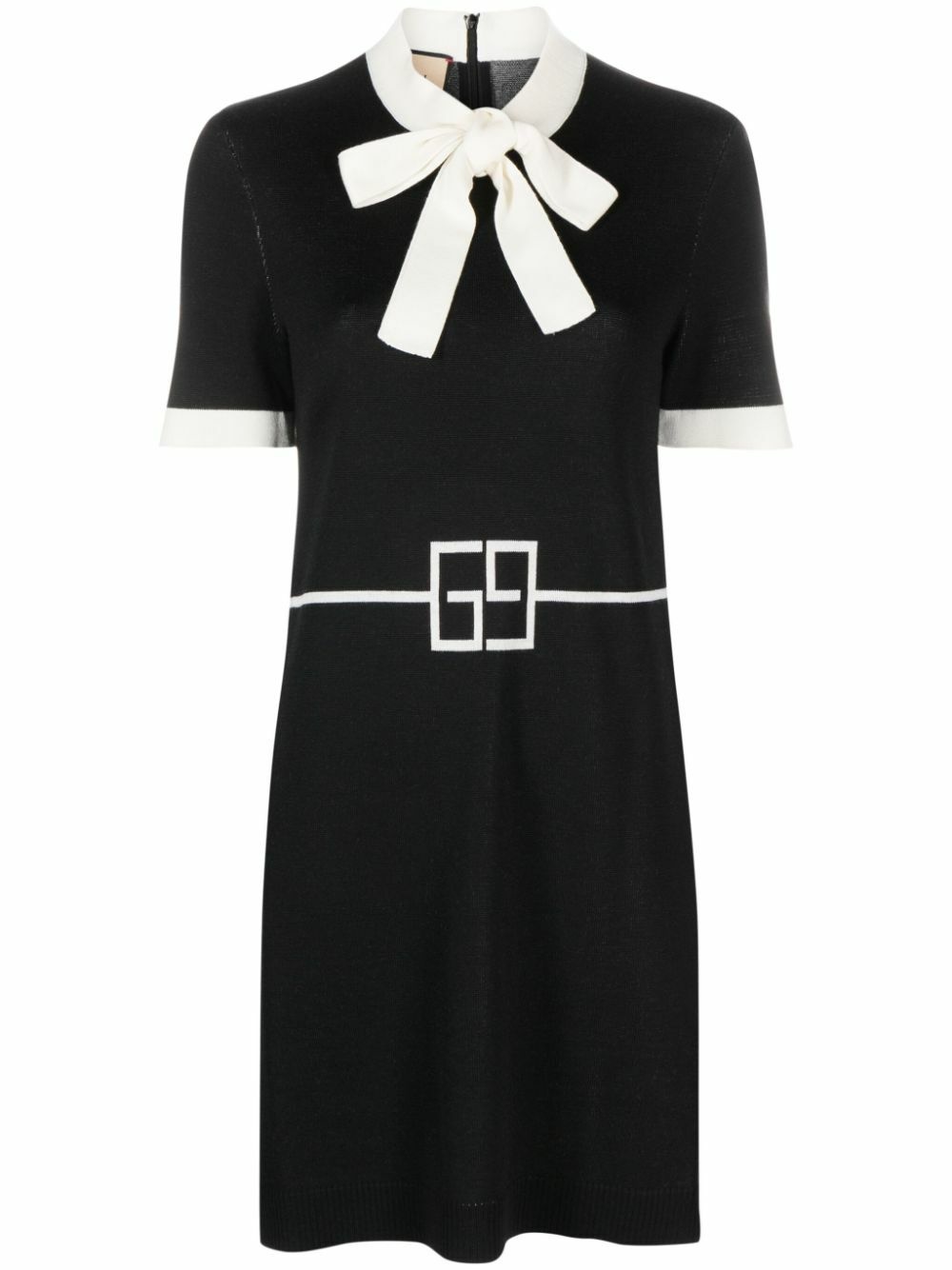 GUCCI - Bow Tie Wool Mini Dress Gucci