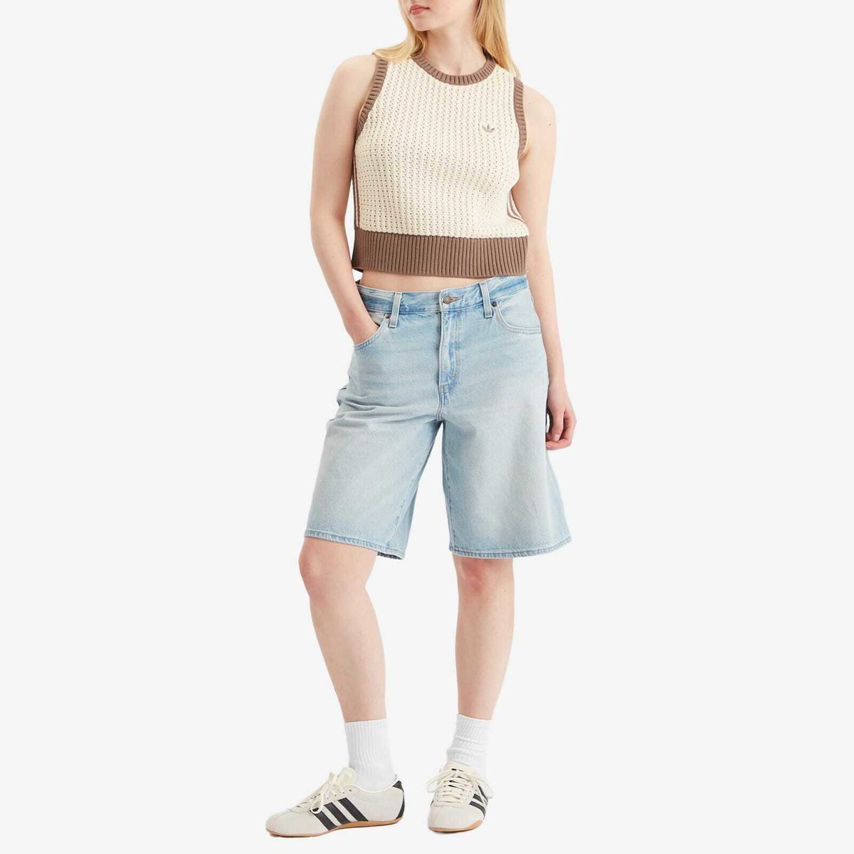 Adidas Women's Knitted Vest in Wonder White