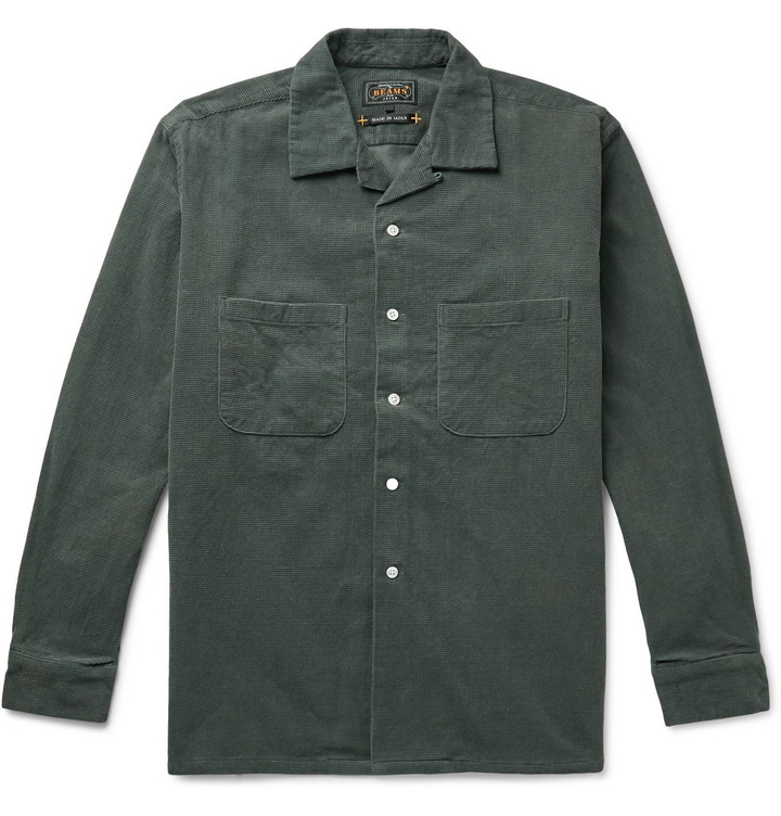 Photo: Beams Plus - Camp-Collar Cotton-Corduroy Shirt - Green