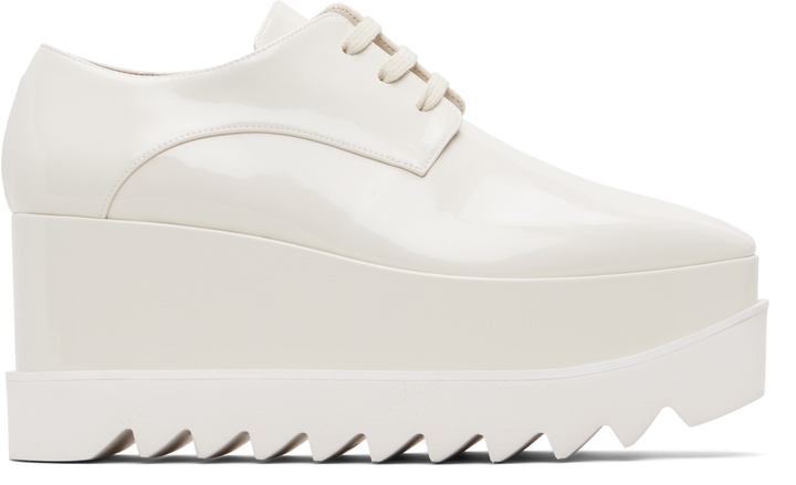 Photo: Stella McCartney White Limited Edition Elyse Monochrome Platform Derbys