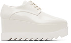 Stella McCartney White Limited Edition Elyse Monochrome Platform Derbys