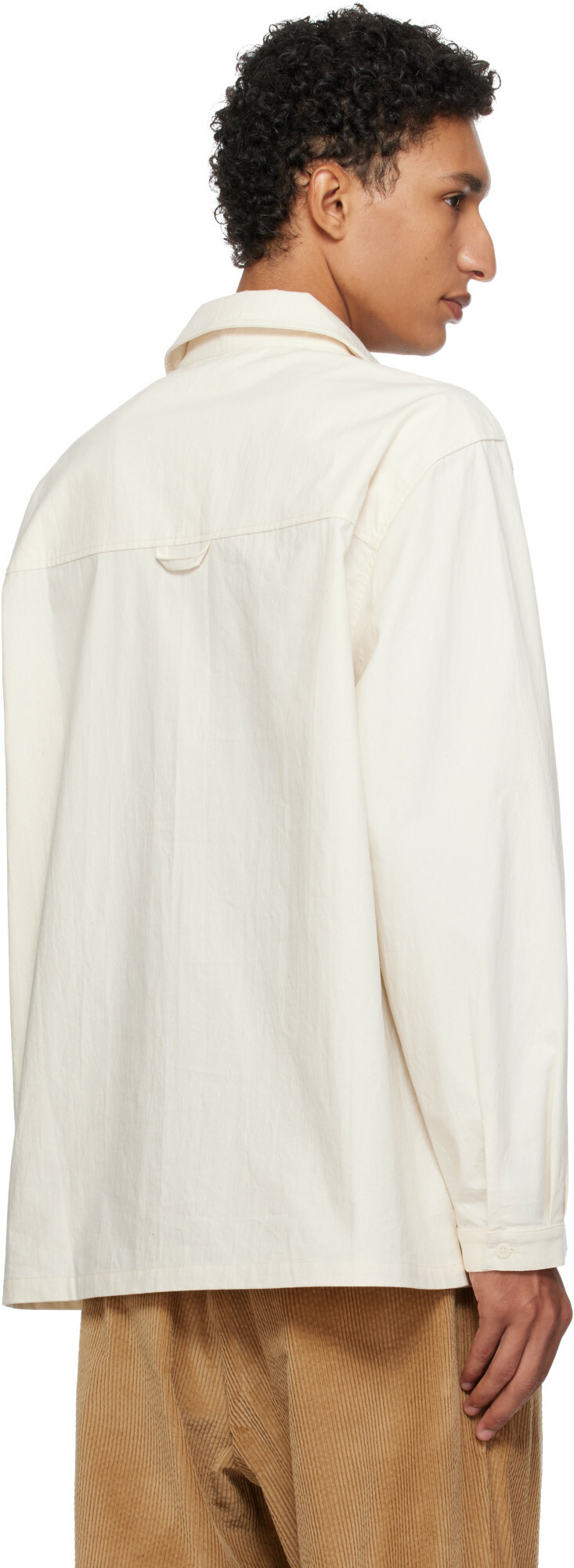 Cawley Off-White Camp Collar Shirt
