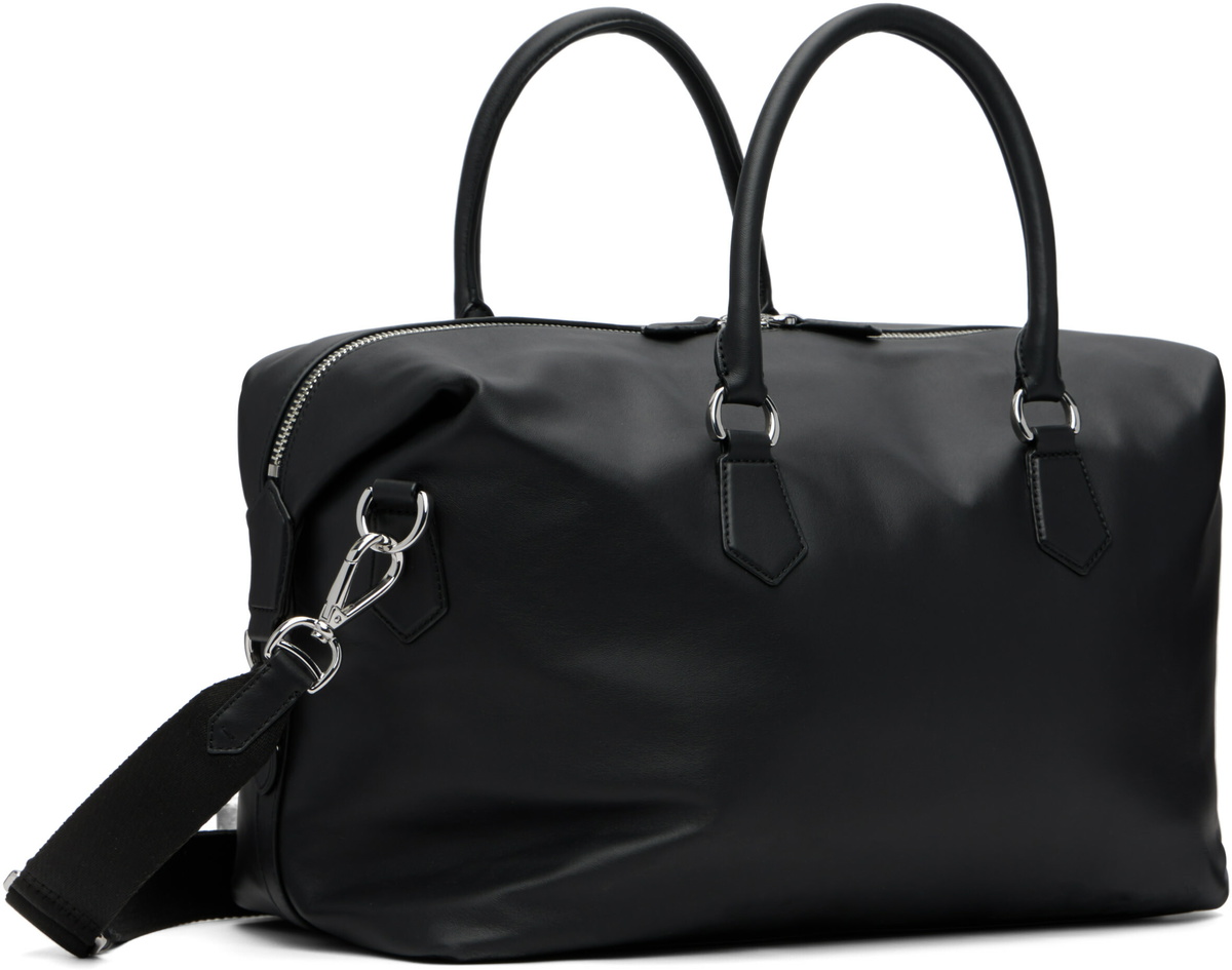 Polo Ralph Lauren Black Smooth Leather Duffle Bag