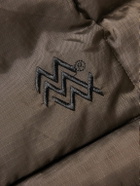 Manresa - Tucks Quilted Padded Nylon-Ripstop Hooded Jacket - Brown