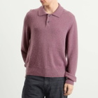 Corridor Men's Brushed Alpaca Polo in Plum