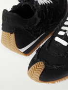 Loewe - Flow Runner Distressed Denim Sneakers - Black