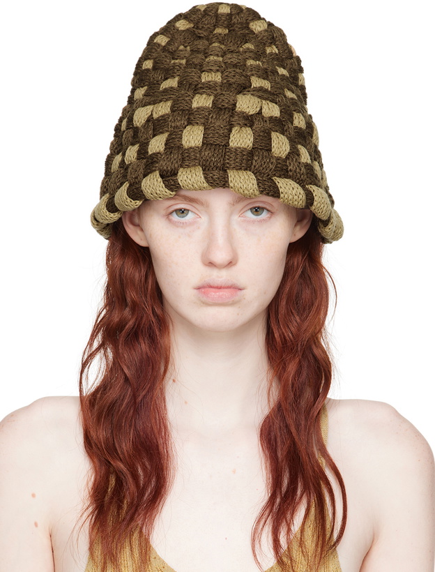 Photo: Isa Boulder Brown Woven Bucket Hat