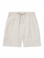 Kingsman - Linen-Twill Drawstring Shorts - Neutrals