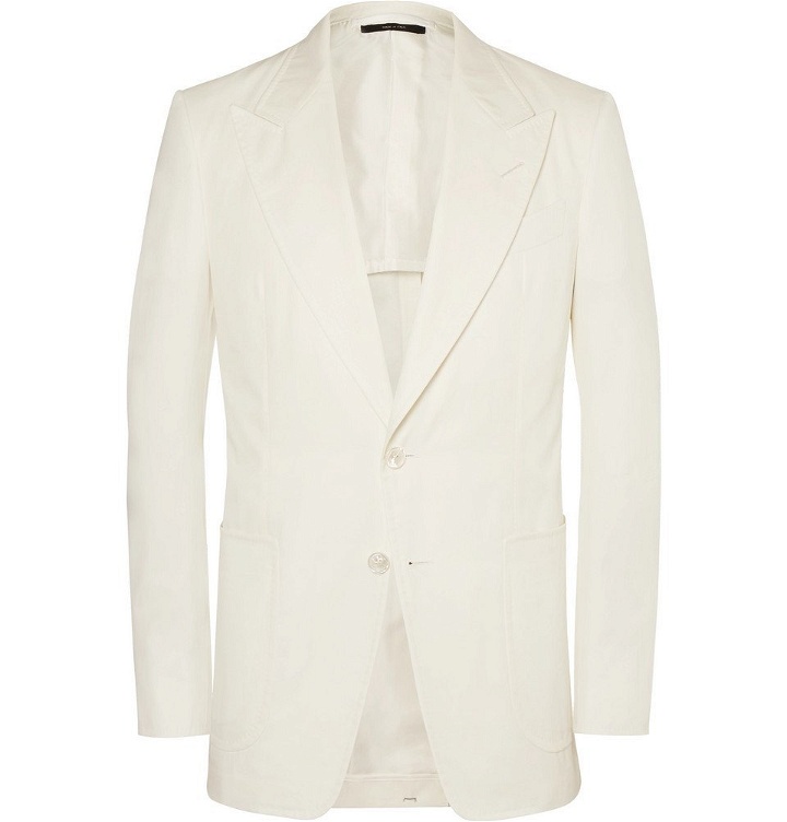 Photo: TOM FORD - Cream Shelton Cotton-Twill Suit Jacket - Cream