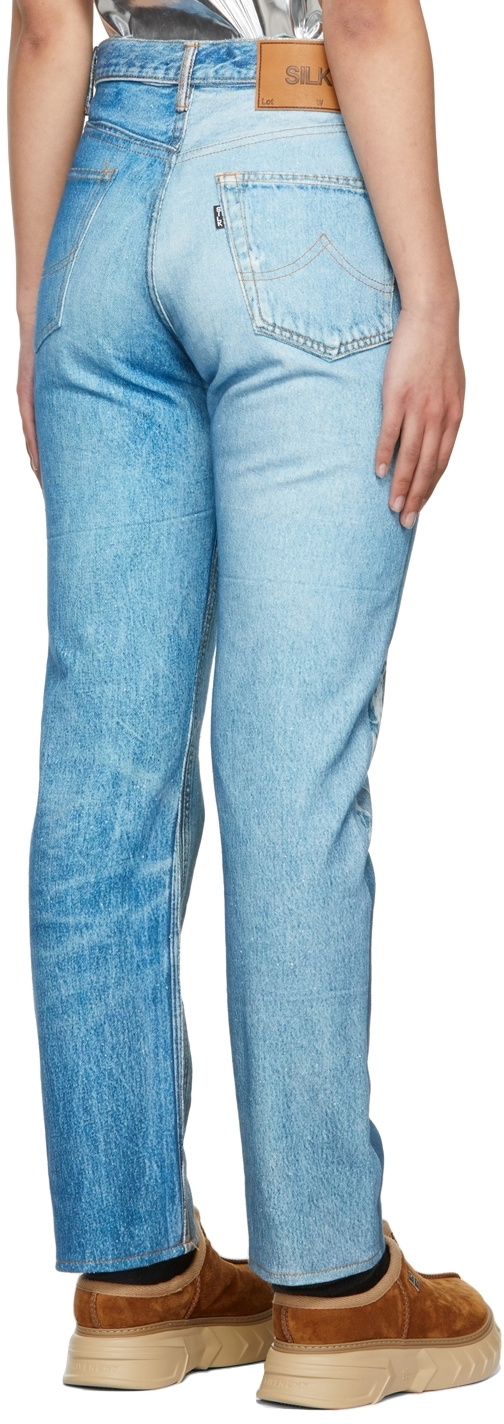 doublet Blue Photo Print Jeans Doublet