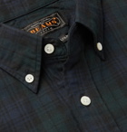 Beams Plus - Button-Down Collar Checked Cotton-Twill Shirt - Blue