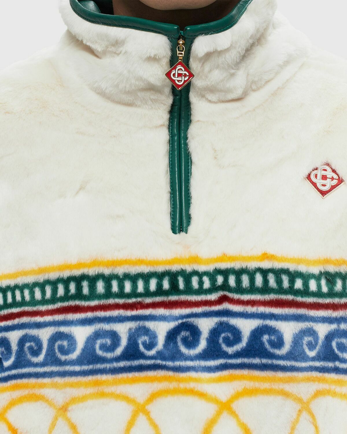 ［Casablanca］ FLEECE Casablanca Jacquard Faux Fur Pullover Jacket Multi Fleece