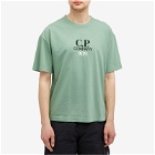 C.P. Company Men's Box Logo T-Shirt in Green Bay