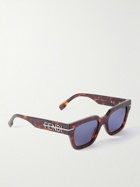 Fendi - Fendigraphy Square-Frame Tortoiseshell Acetate Sunglasses