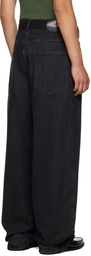 LU'U DAN Black Pleated Front Jeans