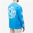 By Parra Men's Long Sleeve Circle Tweak Logo T-Shirt in Greek Blue