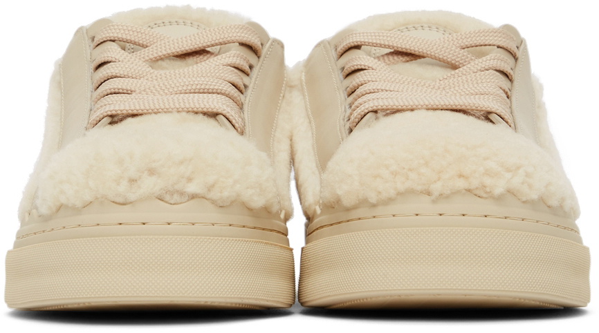 Chloé lauren discount shearling slip-on sneakers